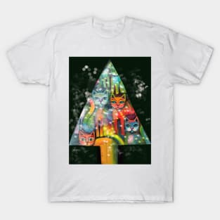 Christmas Cats Tree T-Shirt